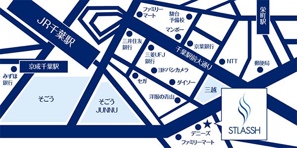 ストラッシュ千葉店アクセスマップ